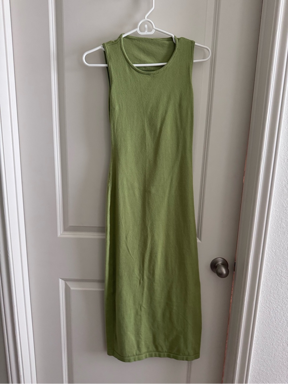 Amazon Olive Green Sleeveless Maxi Dress